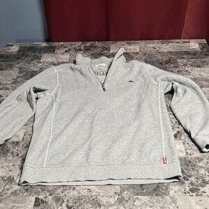 Tommy Bahama Light Gray Quarter-Zip Pullover